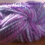 Lavender Twist Handspun Yarn 100% Merino Wool